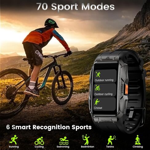 KOSPET Health & Fitness Tracker 50+Days Standby Battery Life Smart Watch, 100 Meter Waterproof 3D Curved Corning Gorilla Glass Full Metal 70 Sports Modes 24H Smart Sleep Tracking, AMOLED Display in Kuwait