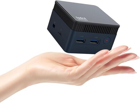 MOREFINE M6S Mini PC, Intel Alder Lake N100 (up to 3.4GHz) Mini Computer Windows 11 Pro, 12GB LPDDR5 RAM 512GB 2242 NVMe SSD, Micro PC Support Dual Display/WiFi/BT/TF SD/Type-C Charging in Kuwait
