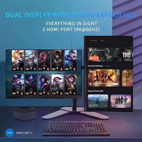 MOREFINE M6S Mini PC, Intel Alder Lake N100 (up to 3.4GHz) Mini Computer Windows 11 Pro, 12GB LPDDR5 RAM 512GB 2242 NVMe SSD, Micro PC Support Dual Display/WiFi/BT/TF SD/Type-C Charging in Kuwait