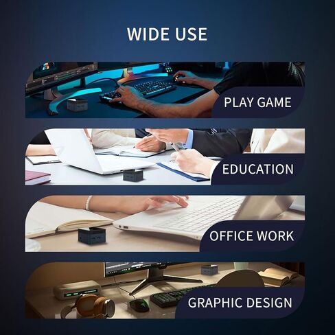 MOREFINE M6S Mini PC, Intel Alder Lake N100 (up to 3.4GHz) Mini Computer Windows 11 Pro, 12GB LPDDR5 RAM 512GB 2242 NVMe SSD, Micro PC Support Dual Display/WiFi/BT/TF SD/Type-C Charging in Kuwait