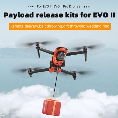 Drone Airdrop System Compatible for EVO II/EVO II Pro Drone Payload Airdrop Release Drop Device Clip Delivery Transport Dropping System for Wedding&Search&Rescue in Saudi Arabia