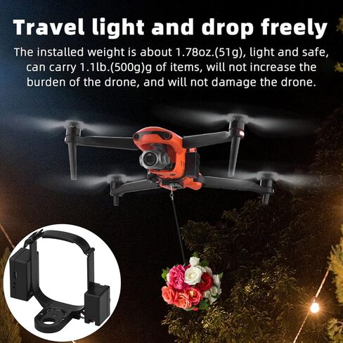 Drone Airdrop System Compatible for EVO II/EVO II Pro Drone Payload Airdrop Release Drop Device Clip Delivery Transport Dropping System for Wedding&Search&Rescue in Saudi Arabia