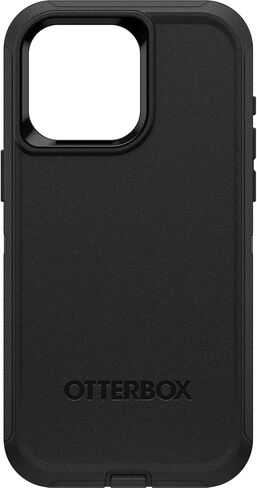 OtterBox iPhone 15 Pro MAX (Only) Defender Series Case - BLACK, screenless, rugged & durable, with port protection, includes holster clip kickstand (ships in polybag, ideal for business customers) in Saudi Arabia