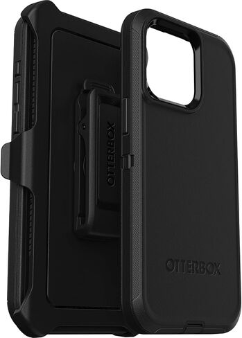OtterBox iPhone 15 Pro MAX (Only) Defender Series Case - BLACK, screenless, rugged & durable, with port protection, includes holster clip kickstand (ships in polybag, ideal for business customers) in Saudi Arabia