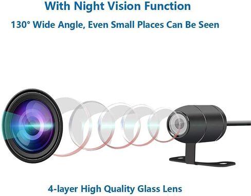VSYSTO WiFi دراجة نارية داش كام، كامل الجسم مقاوم للماء HD 1080P أمامي وخلفي رياضي مقاوم للحوادث كاميرا DVR للدراجات النارية، رؤية ليلية G-Sensor Loop Recording in Kuwait