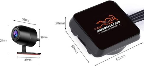 VSYSTO WiFi دراجة نارية داش كام، كامل الجسم مقاوم للماء HD 1080P أمامي وخلفي رياضي مقاوم للحوادث كاميرا DVR للدراجات النارية، رؤية ليلية G-Sensor Loop Recording in Kuwait