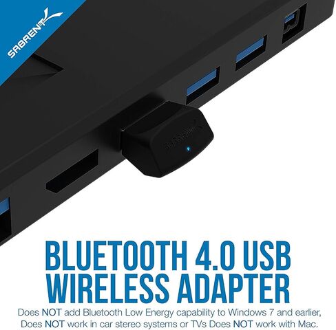 SABRENT USB Bluetooth 4.0 Micro Adapter for PC [v4.0 Class 2 with Low Energy Technology] (BT UB40) in Saudi Arabia