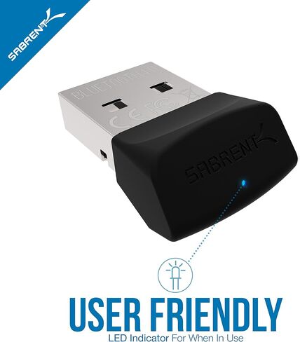 SABRENT USB Bluetooth 4.0 Micro Adapter for PC [v4.0 Class 2 with Low Energy Technology] (BT UB40) in Saudi Arabia