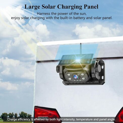 Wireless Magnetic Backup Camera, 15000mAh Battery Powered Rechargeable Waterproof HD Solar Back Up Rear View Bluetooth Hitch Camera with 7 Inch 1080P Monitor System for Car Truck Trailer RV VN003 in Saudi Arabia