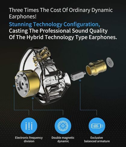 KZ ZSN PRO X Hybrid Banlance Armature with Dynamic in-Ear Earphone ERJIGO ZSNPROX 1BA+1DD HiFi Headset ZSNPRO X erabuds (with Mic, Black) in Kuwait