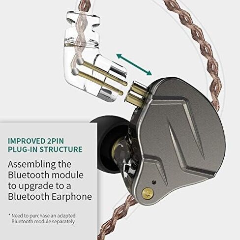 KZ ZSN PRO X Hybrid Banlance Armature with Dynamic in-Ear Earphone ERJIGO ZSNPROX 1BA+1DD HiFi Headset ZSNPRO X erabuds (with Mic, Black) in Kuwait