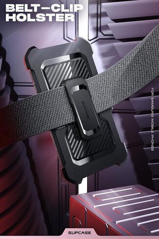حافظة SUPCASE لهاتف Galaxy S22 Ultra مع واقي شاشة مدمج، أسود in Kuwait