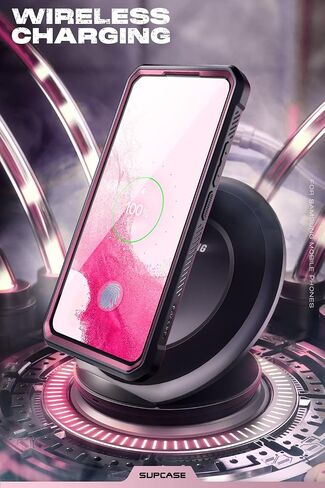 حافظة SUPCASE لهاتف Galaxy S22 Ultra مع واقي شاشة مدمج، أسود in Kuwait