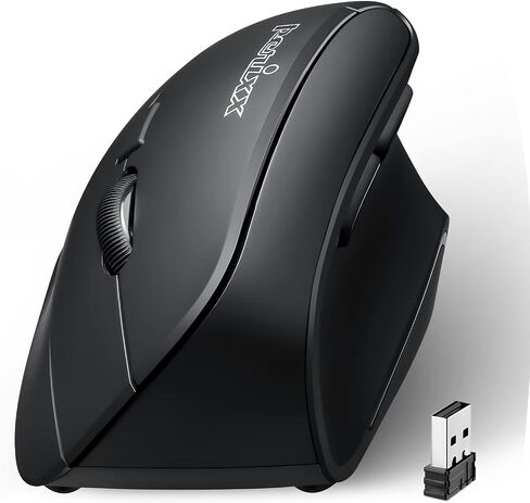 Perixx PERIMICE-515II Wired Ergonomic Vertical Mouse - 1000/1600 DPI - Right Handed Natural Ergonomic Vertical Design in Saudi Arabia