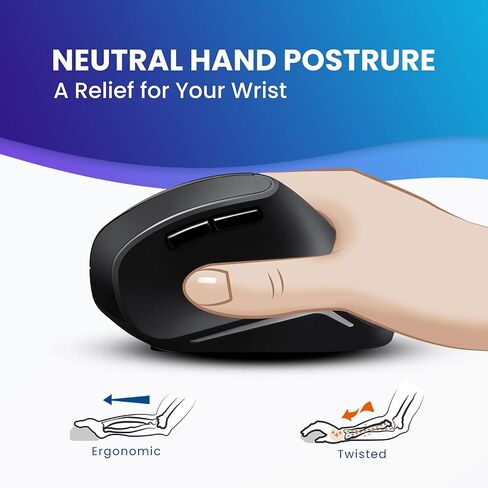 Perixx PERIMICE-515II Wired Ergonomic Vertical Mouse - 1000/1600 DPI - Right Handed Natural Ergonomic Vertical Design in Saudi Arabia