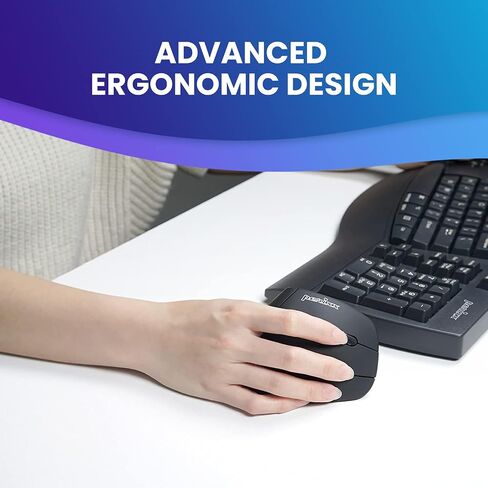 Perixx PERIMICE-515II Wired Ergonomic Vertical Mouse - 1000/1600 DPI - Right Handed Natural Ergonomic Vertical Design in Saudi Arabia