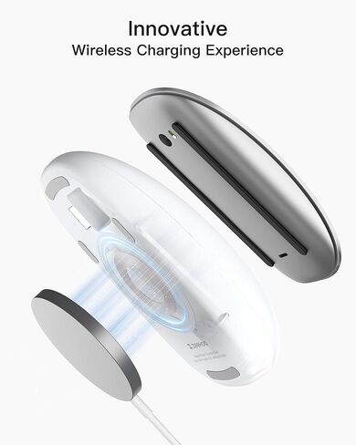 زيهو ملحقات ماوس ماجيك، قاعدة شحن مريحة للماوس السحري 2 【تتضمن حافظة تخزين】غطاء علبة شحن لاسلكي سريع لقبضة مريحة، زيادة الراحة والتحكم الكامل - ابيض in Kuwait