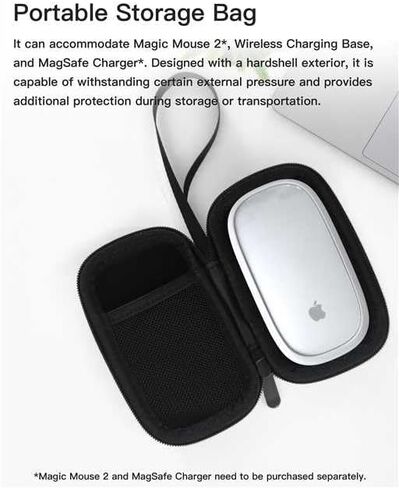 زيهو ملحقات ماوس ماجيك، قاعدة شحن مريحة للماوس السحري 2 【تتضمن حافظة تخزين】غطاء علبة شحن لاسلكي سريع لقبضة مريحة، زيادة الراحة والتحكم الكامل - ابيض in Kuwait