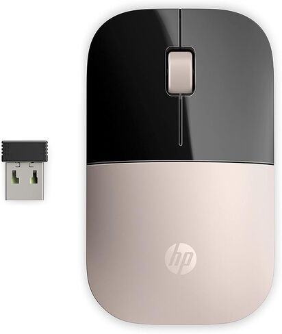 HP Z3700 G2 Wireless Mouse - Onyx Black, Sleek Portable Design fits Comfortably Anywhere, 2.4GHz Wireless Receiver, Blue Optical, for Wins PC, Laptop, Notebook, Mac, Chromebook (681R7AA#ABL) in Saudi Arabia
