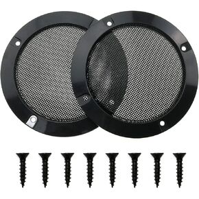 MEETOOT 2pcs Cold Rolled Steel Loudspeaker Net Cover 3" Grill Cover with Mounting Screws for DIY Speaker and Car Speaker in Saudi Arabia
