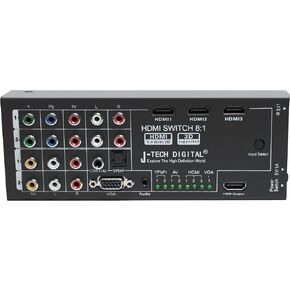 J-Tech Digital JTD-0801 Multi-Functional HDMI Converter Switch with 8 Inputs to 1 HDMI Output in Kuwait