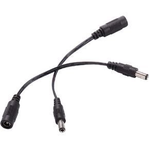 5.5mm x 2.1mm Female to 3.5mm x 1.35mm Male Plug Socket DC Power Adapter Cable 2pcs