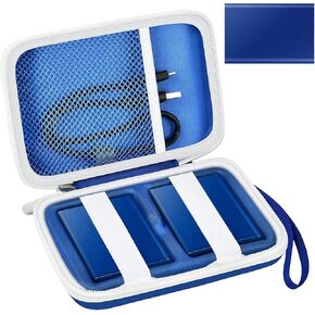 Case Compatible with Samsung T7/ for T7 Touch Portable SSD - 1TB, 2TB, 500GB USB 3.2 External Solid State Drive. Carrying Travel Box for 2 Pack Samsung SSD and Cables (Box Only) - Blue