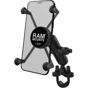 حامل هاتف كبير X-Grip من ذاكرة الوصول العشوائي مع قاعدة مقود على شكل حرف U RAM-B-149Z-A-UN10U مع ذراع قصير للدراجات النارية، ATV/UTV، الدراجة in Kuwait