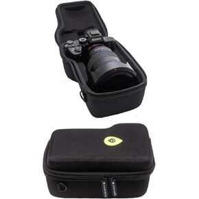 حافظة GOSCOPE ALPHA PRO - حافظة صلبة متوافقة مع SONY A7S II، A7R II، A7 III، A7R III، A7R IV، a7S III، A9، A9II، A1 (Alpha 1) - تناسب هيكل الكاميرا مع أحجام العدسات من 10 مم إلى 136 مم - تناسب عدسة الكاميرا in Kuwait