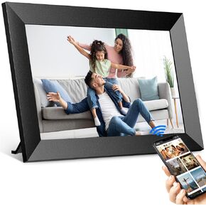 Digital Picture Frame, 10.1 Inch Smart WiFi Digital Photo Frames with HD Touch Screen, Auto-Rotate, Wall Mountable, 16GB Storage Easy Setup to Share Photos Videos via App (Black) in Kuwait