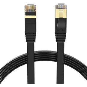 SHD Flat Cat7 Ethernet Cable(10 Pack) Network Patch Cable FTP/STP LAN Cable Computer Patch Cord-6 Feet