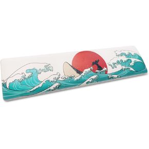 Keyboard Wrist Rest, COSTOM XVX Ergonomic Wrist Rests for Keyboard, Soft Memory Foam Wrist Support w/Anti-Slip Rubber Base, Support for Office Computer Desks, Laptops, Gaming, 87 Keys, Coral Sea Theme in Kuwait