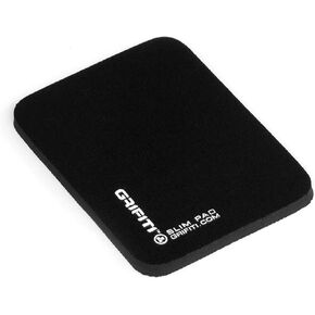 GRIFITI Slim Wrist Pad 17" x 4" x 0.25" Wrists Rest Pads for Standard Computer Keyboards - Ergonomic Keyboard Support Accessories & Carpal Tunnel Resting Hand Rests (Black Poly Nylon Surface)