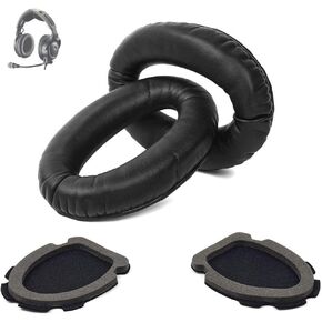 A20 Headset Replacement Ear Pads Ear Cushions Kit Compatible with Bose Aviation Headset X A10 A20 Headphone Ear Cups Ear Cover Earpads Repair Parts Memory Foam Earpads(Black)