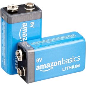 Amazon Basics 4 بطاريات ليثيوم عالية الأداء بقدرة 9 فولت، وعمر افتراضي يصل إلى 10 سنوات، وقوة تدوم طويلاً in Kuwait