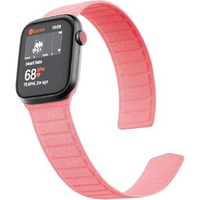 Magnetic Leather Bands Compatible with Apple Watch Band 49mm 45mm 44mm 42mm 41mm 40mm 38mm, Thin Leather Link Loop Replacement Wristband Strong Magnet for iWatch SE SE2& Series 8/7/6/5/4/3/2/1 Ultra in Kuwait