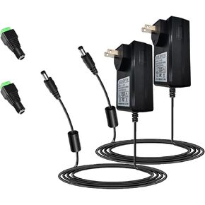 2 Pack HZHFCB 24V Power Supply Adapter 24 Volt 2A Power Supply AC to DC Converter Transformer Input AC 100-240V 50-60Hz and Output DC 24V with 5.5x2.5mm Tip for LED Strip 3D Printer CCTV System. in Kuwait