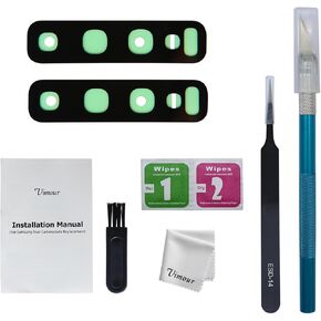 Vimour 2 Pieces OEM Rear Camera Glass Lens Replacement for Samsung Galaxy S10 and S10 Plus(All Models) with Pre-Installed Adhesive and Repair Toolkit (2 Pack) in Kuwait