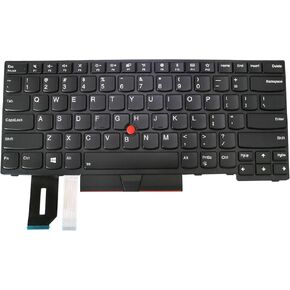 AUTENS Replacement US Keyboard for Lenovo ThinkPad E480 E485 L480 T480s E490 E495 T490 L490 R480 R490 Laptop Black (Backlight)