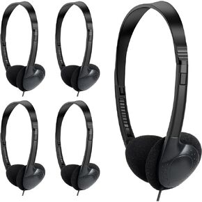 Kids Headphones Bulk 10 Pack for Classroom, Wholesale Adjustable Wired Headphones for School Students Children Teen Boys Girls (Mix Color)