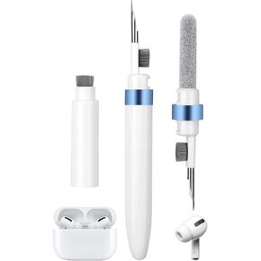 طقم تنظيف 4 في 1 من AHERO لأجهزة AirPods، عبوتين من أقلام التنظيف لسماعات الأذن، أداة تنظيف لعلبة الشحن وسماعات الرأس (أزرق وأسود) in Kuwait