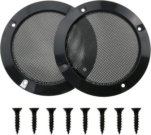 MEETOOT 2pcs Cold Rolled Steel Loudspeaker Net Cover 3" Grill Cover with Mounting Screws for DIY Speaker and Car Speaker in Saudi Arabia