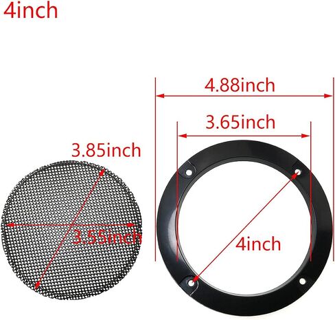 MEETOOT 2pcs Cold Rolled Steel Loudspeaker Net Cover 3" Grill Cover with Mounting Screws for DIY Speaker and Car Speaker in Saudi Arabia