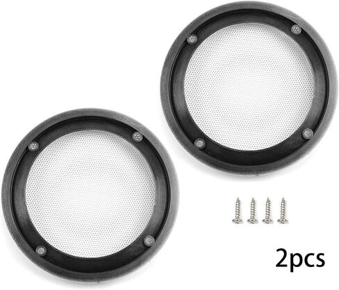 Fielect 4" Speaker Grill Mesh Decorative Circle Woofer Guard Protector Cover Audio Accessories White Metal Trim with 4 Screws in Saudi Arabia