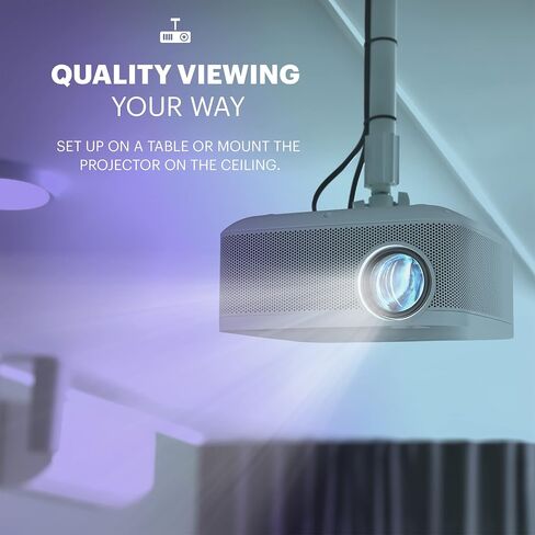 KODAK FLIK X10 Full HD Multimedia Projector | Mini Portable Compact Home Theater System with Remote Control, Native 1080p Video Projection & HDMI Cable | Watch Movies from iPhone, Laptop, Roku & More in Kuwait