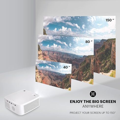 KODAK FLIK X10 Full HD Multimedia Projector | Mini Portable Compact Home Theater System with Remote Control, Native 1080p Video Projection & HDMI Cable | Watch Movies from iPhone, Laptop, Roku & More in Kuwait