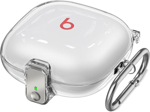 [Safety Lock] Beats Fit Pro Case Cover,3 in 1 Cleaner Kit for Apple Beats Fit Pro 2021,Beats Fit Pro Accessories with Anti-Lost Keychain/Silicone Wrist Strap(Clear Black) in Kuwait