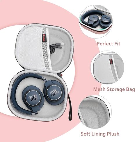 XANAD Black Case for JBL Tune or JBL Live Headphones,for JBL Tune 520BT/720BT/510BT/660NC/700BT/710BT/760NC/750BTNC/ 660 BTNC/560BT/500BT/E45BT or JBL Live 650BTNC / 460NC / 400BT / 500 BHeadset in Kuwait