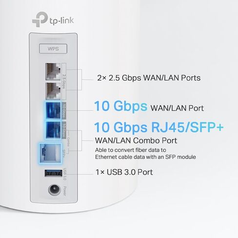 نظام شبكة TP-Link رباعي الموجات WiFi 7 BE33000 للمنزل بالكامل (Deco BE95) | 16- البث | 2 × 10 جيجا + 2 × 2.5 جيجا منافذ توصيل سلكية، 12 × هوائيات عالية الكسب | VPN، AI-Roaming، 4×4 MU-MIMO، HomeShield (حزمة واحدة) in Kuwait