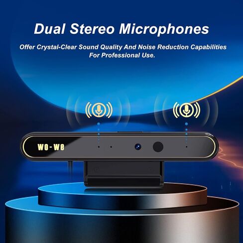 كاميرا ويب wowe Windows Hello للتعرف على الوجه 1080 بكسل لتسجيل الدخول الفوري مع نظام التشغيل Windows 10، ومكافحة القرصنة مع مفتاح الخصوصية، وكاميرا ويب تعمل بالأشعة تحت الحمراء للأعمال مع ميكروفونات مزدوجة تستخدم للمؤتمرات عبر الإنترنت in Kuwait